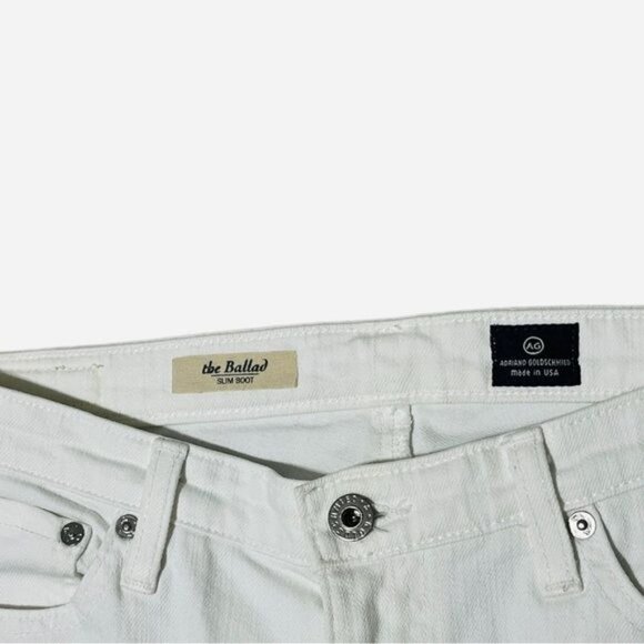 Adriano Goldschmied The Ballad Slim Boot White Jeans Size 30 - Picture 6 of 11